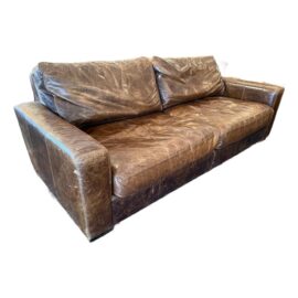 Restoration Hardware Maxwell Luxe Leather Sofa