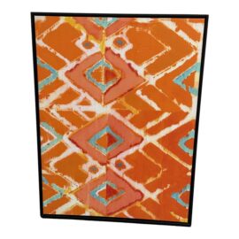 Jodi Fuchs "Orange Tribal I I" Batik Tribal Print, Framed