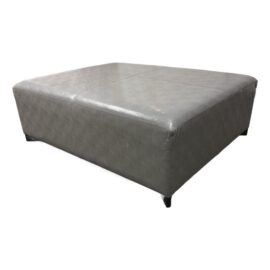 Custom Design Embossed Faux Leather Pattern Ottoman