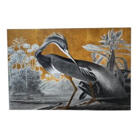 Audubon Birds "Louisiana Heron" Reproduction Print on Masonite