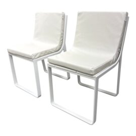 NEW Mario Ruiz for Gandia Blasco Indoor/Outdoor Dining Chairs, Pair. Original Price: $2,000