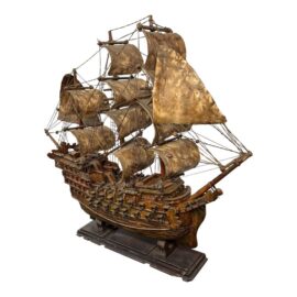 18th Century Wooden Sailing Ship Model