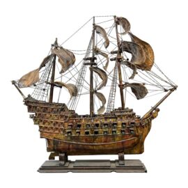 18th Century Wooden Sailing Ship Model