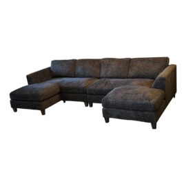Kravet Tribeca Chocolate Brown Velvet Chenille Sectional
