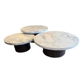 Julia Katrine Designs Marble Coffee Tables, Set of Three