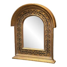 Hampden Road Arched Wall Mirror With Gold Leaf