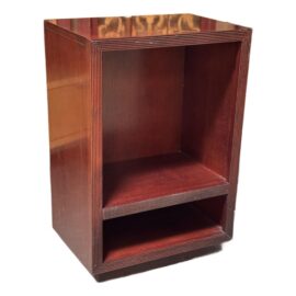 Mahogany Finish Side Table With Open Cavity for Storage