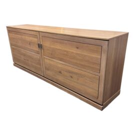 Voglauer Renewable Wild Oak Wood Sliding Door Credenza. Original Price: $4,750
