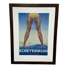 Scheveningen, Holland - Dutch Vintage Travel Poster, 1954. Illustration by Jan Lavies