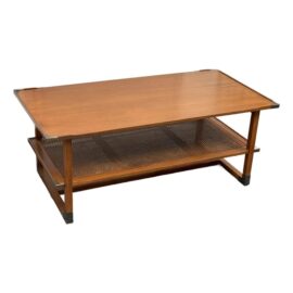 NEW MeCox Gardens Caned Shelf Coffee Table. Original Price: $2,800