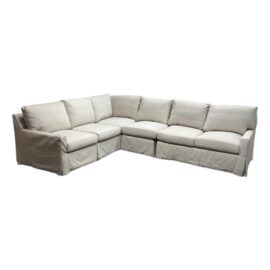 Lee Industries With Marie Flora Linen Coverall Sectional. Original Price: $14,000