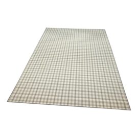 9ft X 12ft 1in Fibreworks Verden Collection Summit Gray Hand Loom Plaid Area Rug. Original Price: $2,500