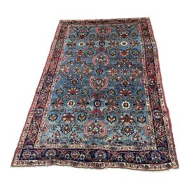 6ft 8in X 11 Ft 2in Antique Jewel Tone Wool/Silk Area Rug. Original Price: $4,500