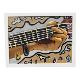 Original Acrylic Painting Hand Playing Guitar