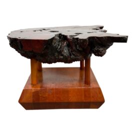 Modern Organic Burlwood Side Table