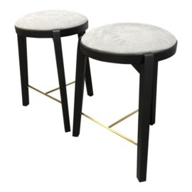 NEW Custom Design Stanton Counter Stools, Pair. Original Price: $1,650