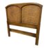 Thomasville Twin Size Walnut Headboard With Rattan Panels