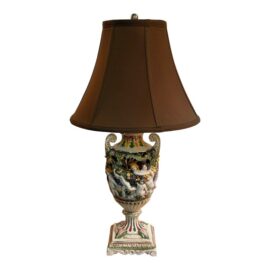1960s Italian Capodimonte Porcelain Table Lamp