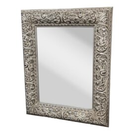 Refinished Neoclassical Wall Mirror With Silver Gilding