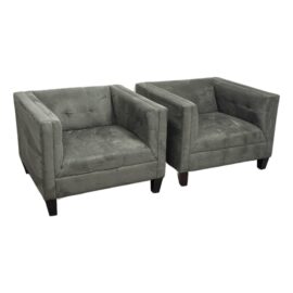 Z Gallerie Benny Lounge Chairs, Pair. Original Price $2,200. Original Price: $2,200