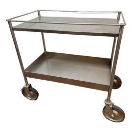 Vintage Stainless Steel Medical Cart