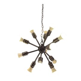 Mid Century Style Sputnik Hanging Pendant, Twelve Arms