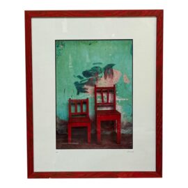 Jeffrey Becon "Two Red Chairs" Photograph, Signed + Numbered