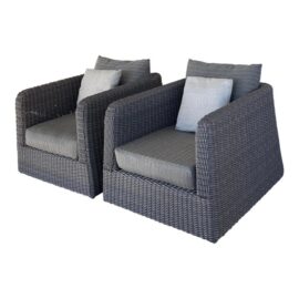 Janus Et Cie Zeya Outdoor Lounge Chairs, Pair. Original Price: $8,600