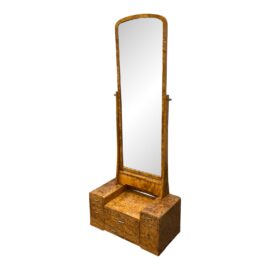 Vintage Japanese Kyodai Chest of Drawers With Elongated Mirror