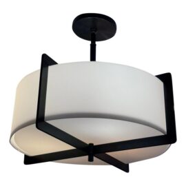Doyle Crosby for Boyd Lighting Crisscross Semi Flush Pendant. Original Price: $6,141