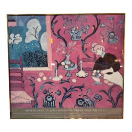 Circa 1986 U. S. S. R. Exhibit Poster the Dessert: Harmony Red Hermitage (Red Room) by Henri Matisse