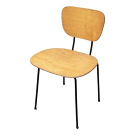 Vintage Plywood + Metal Side Chair