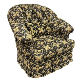 Custom Design Tufted Barrel Arm Chair