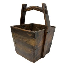 Antique Chinese Wood Grain Bucket