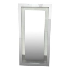 California Mirror Corporation Post Modern Chrome Edged Wall Mirror