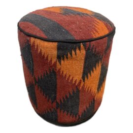 Custom Kilim Blanket Wrapped Ottoman