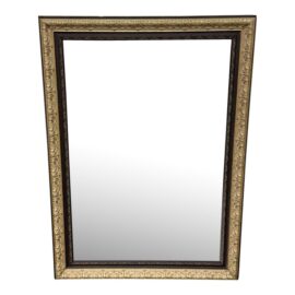 Custom Dark Brown With Speckled Red + Gilt Gold Wall Mirror