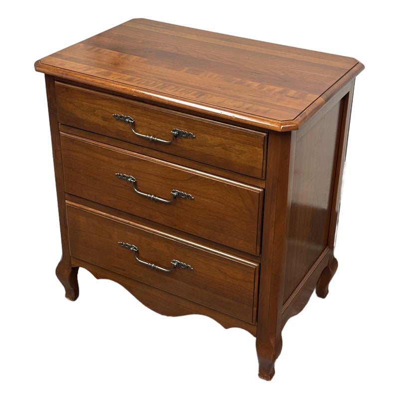 Ethan Allen Maison Collection Cherry Wood Nightstand - Design Plus