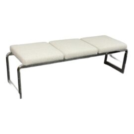Circa 1970's Design Institute of America Boucle Bench. Original Price: $3,800