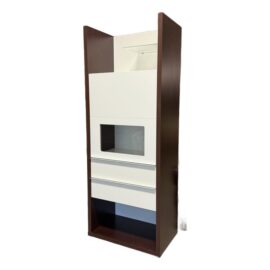 Custom Design Dark Brown + White Laminate Cabinet