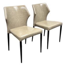 Sunpan James Stacking Dining Side Chairs, Pair. Original Price: $850