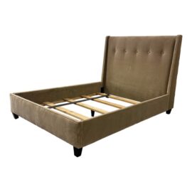 Queen Size Crate & Barrel Velvet Bed Frame