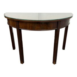 Vintage Traditional Demi Lune Console Table
