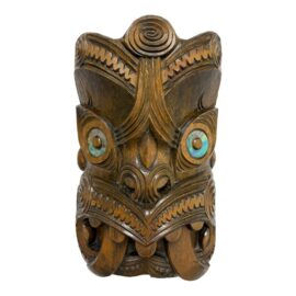 Hand Carved Maori Wheku Mask