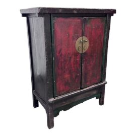 Antique Chinese Lacquered Two Door Cabinet. Original Price: $2,500
