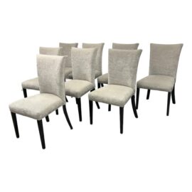 Custom Upholstered Dining Chairs, Set of Eight. Original Price: $6,400