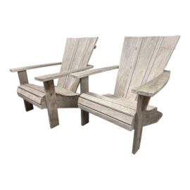 Vista for Crate & Barrel Adirondack Teak Chairs, Pair. Original Price: $1,200