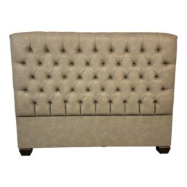 NEW Queen Size California Sofa Custom Tufted Leatherette Headboard. Original Price: $1,700