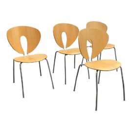 Jesús Gasca for Stua Globus Chairs, Set of Four. Original Price: $2,780