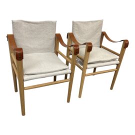 Temps Libre D1 Chaise Dining Chairs, Pair. Original Price: $3,440
